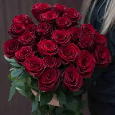 Роза Explorer Premium: Эквадорская роза, премиальный сорт. Большой темно-красный бутон! 
